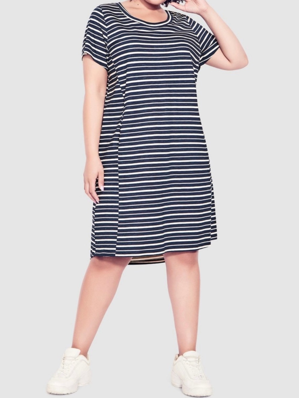 Hello Sunshine dress by Zim & Zoe plus size 30/32 (AVENUE) navy striped